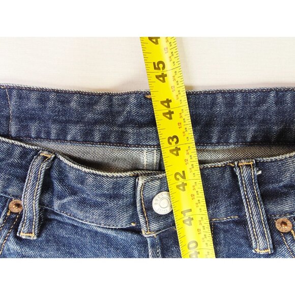 Buck Mason Size 34x34 Maverick Slim Button Fly Blue Double Dipped Denim Jeans - Picture 12 of 13